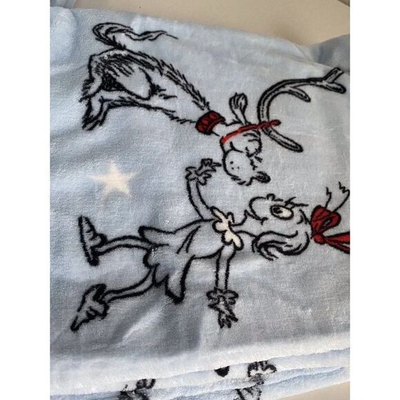 The Grinch Blanket Christmas Soft Throw Oversized 50X70” Dr Seuss Max Cindy Lou - Picture 6 of 11